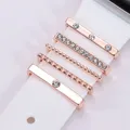 Breloques en métal pour bracelet Apple Watch bague décorative ornement en diamant pour bracelet