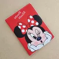 Disney-Porte-passeport en cuir PU pour femme porte-cartes bancaires accessoires de voyage Minnie