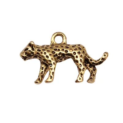 WYSIWYG-Breloques léopard en argent et or antique pendentif pour bijoux de bureau DIY 24x15mm 5