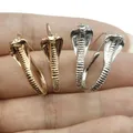 Boucles d'oreilles en forme de serpent égyptien bijoux gothiques à la mode couleur or et argent