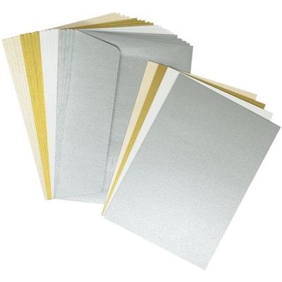 Clairefontaine 20 farbige C6 Briefumschläge mit Karten »Pollen Chic« 110 x 155 mm silber, 11.4x11.4 cm Image