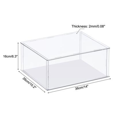 Display Case, Acrylic Box Assemble Dustproof Showcase for Collectibles - Clear