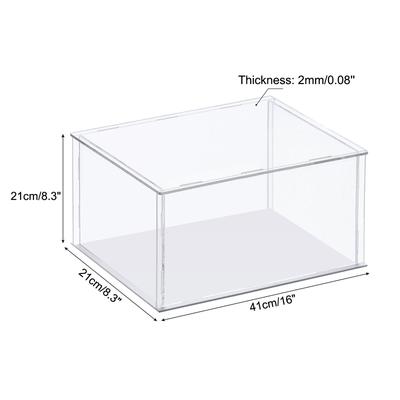 Display Case, Acrylic Box Assemble Dustproof Showcase for Collectibles - Clear