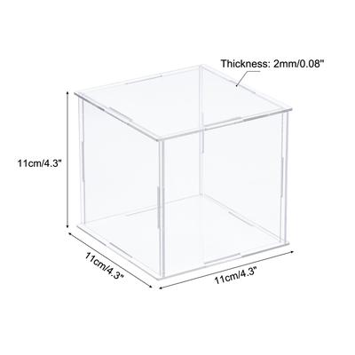 Display Case, Acrylic Box Assemble Dustproof Showcase for Collectibles - Clear