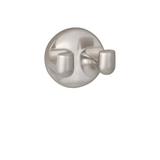 American Imaginations 2.15 in. Round Stainless Steel Taymor Infinity Double Robe Hook in Satin Nickel