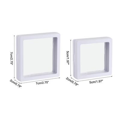 Floating Thin Film Display Box, ABS Frame Display Case Holder 20Pcs