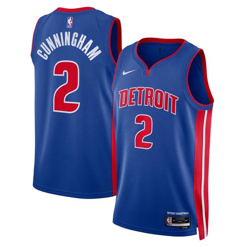 Detroit Pistons Nike Icon Edition Swingman-Trikot – Blau – Cade Cunningham – Unisex