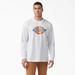 Dickies Men's Tri-Color Logo Graphic Long Sleeve T-Shirt - White Size 2 (WL22A)