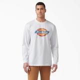 Dickies Men's Tri-Color Logo Graphic Long Sleeve T-Shirt - White Size M (WL22A)