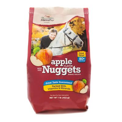 Manna Pro Apple Flavored Bite-Size Nuggets Horse Treats, 1 lb.