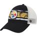 Men's '47 Black/White Pittsburgh Steelers Interlude MVP Trucker Snapback Hat