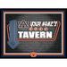 Black Auburn Tigers 12'' x 16'' Personalized Framed Neon Tavern Print