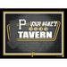 Black Pittsburgh Pirates 12'' x 16'' Personalized Framed Neon Tavern Print