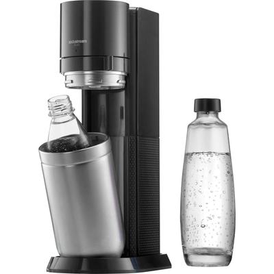 Wassersprudler SODASTREAM "DUO" schwarz Sodastream Umsteiger,+Glasflasche,Kunststoffflasche, KEIN CO2-Zylinder