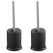 Bath Bliss 2 Pack Self Closing Lid Toilet Brush & Holder In Carbon Plastic/Metal in Black | 15.4 H x 4.53 W x 4.53 D in | Wayfair