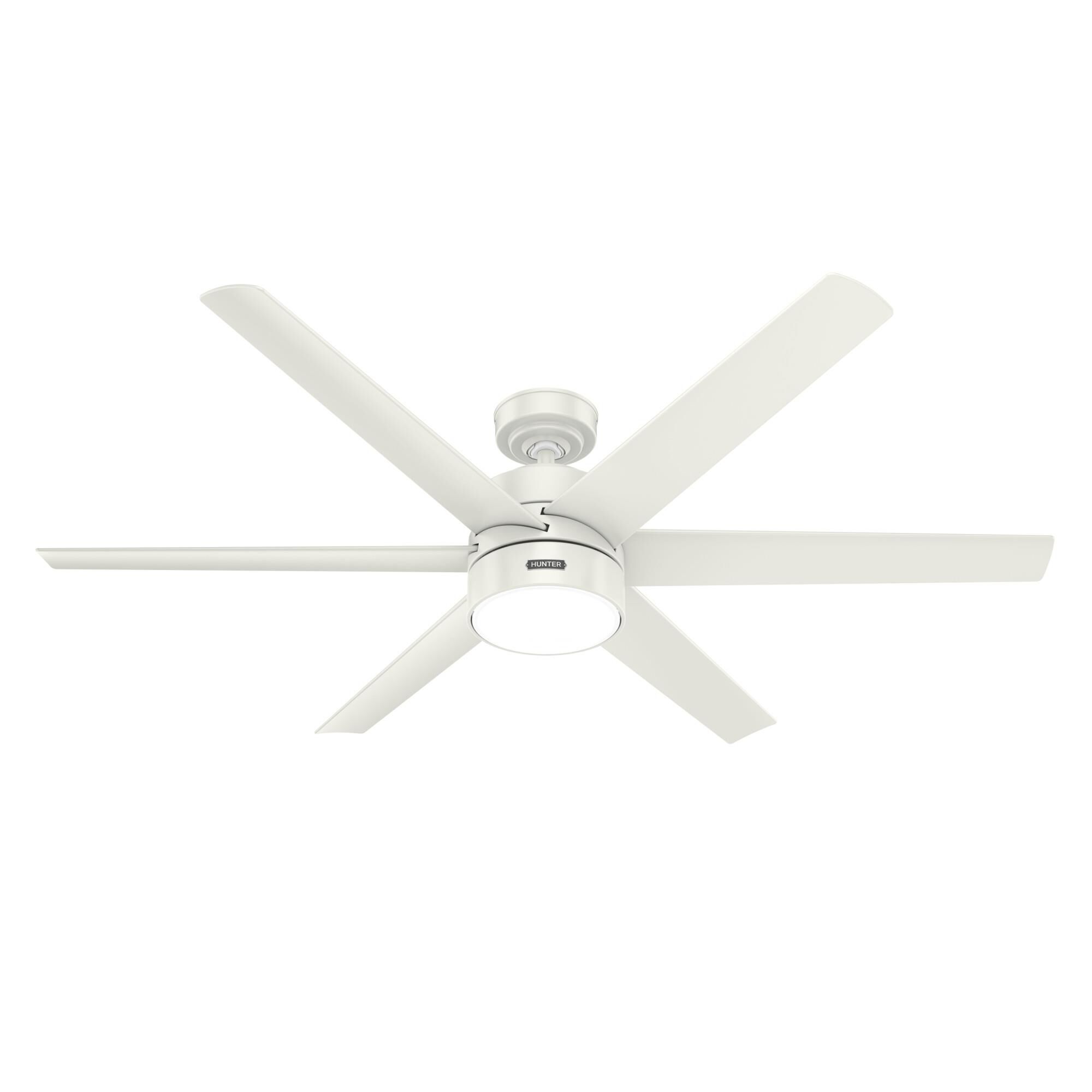 Hunter Fan Solaria 60 Inch Ceiling Fan with Light Kit - 51476