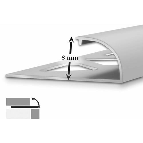 Fliesenprofil C-Form Silber Matt Höhe: 8 mm 5 Stück à 2,5 m – Silber Matt