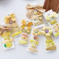 Épingles à cheveux princesse Bowvétérans t série jaune pour enfants barrettes BB pour enfants