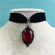 Collier gothique en velours avec pendentif Vampire camée pour femmes bijoux de sorcellerie païen à