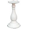 White Pedestal Pillar Holder 9"