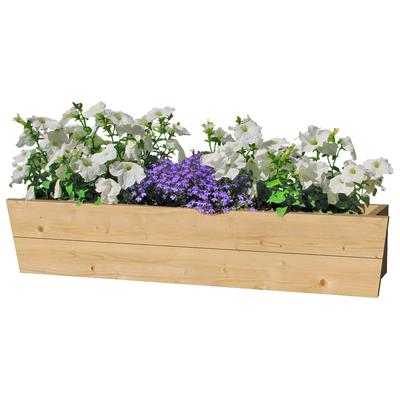 Blumenkasten LASITA MAJA, beige (natur), B:130cm H:20cm T:20cm, Holzwerkstoff, Pflanzgefäße, B: 130 cm, Fichtenholz Image