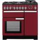 Rangemaster PDL90DFFCY/C Professional Deluxe Cranberry with Chrome Trim 90cm Dual Fuel Range Cooker