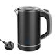 0.8L Electric Kettle, 600W Fast Boil Stainless Steel Portable Electric Travel Kettle for Boiling Water, Double Wall Hot Water Kettle for Tea and Coffee,Auto-Shutoff,Boil-Dry Protection (Black)