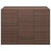 vidaXL Outdoor Storage Deck Box Chest Cabinet for Patio Cushions Tools PE Rattan Wicker/Rattan in Brown | 40.6 H x 57.1 W x 39.4 D in | Wayfair