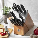 ZWILLING J.A. Henckels Twin Signature 15 Piece Self-Sharpening Knife Block Set Stainless Steel in Black/Gray | Wayfair 1022890