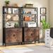 17 Stories Llanas 68.11" H x 27.56" W Standard Bookcase Wood in Black/Brown | 68.11 H x 27.56 W x 13.78 D in | Wayfair