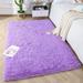 White 60 x 36 x 1.5 in Area Rug - Mercer41 Dieurold Solid Color Machine Woven Velvet Area Rug in Purple | 60 H x 36 W x 1.5 D in | Wayfair