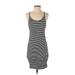 Banana Republic Factory Store Casual Dress - Bodycon Scoop Neck Sleeveless: Gray Print Dresses - Women's Size Small Petite