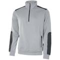 EY142GS-2XL - Sweat-shirt sans doublure avec une demi-fermeture éclair modéle cushy Grey Silver