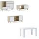 Ensemble Wind - Buffet + Meuble tv + Table basse + Table - Chêne/Blanc - chene - Skraut Home