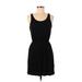 H&M Casual Dress - Mini Scoop Neck Sleeveless: Black Print Dresses - Women's Size Small