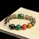 BOEYCJR-Bracelets de perles pour hommes et femmes les cinq éléments dragon porte-bonheur énergie
