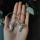 Baphomet-Boucles d'oreilles créoles de chèvre pour femme sorcière gothique satan occulte bijoux