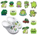 Breloques de chaussures en PVC personnalisées pour enfants grenouille drôle animal cool bricolage