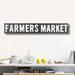 Black Metal Farmers Market Wall Sign