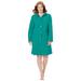Plus Size Women's Fleece Robe by Only Necessities in Light Jade (Size 1X)