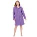 Plus Size Women's Fleece Robe by Only Necessities in Purple Lily (Size 1X)