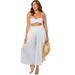 Plus Size Women's Ella Flowy Crinkle Beach Pant by Swimsuits For All in White (Size 6/8)