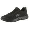 Sneaker SKECHERS "Track-Scloric", Herren, Gr. 45, schwarz, Textil, Leder, sportlich, Schuhe, Freizeitschuh, Halbschuh, Schnürschuh mit Skechers Memory Foam, Topseller
