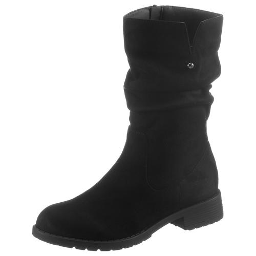 Winterstiefel CITY WALK Gr. 36, Normalschaft, schwarz Damen Schuhe mit slouchy Raffungen am Schaft