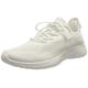Footfox Damen Walking Fashion Schuhe -Slip On Weiß Sneakers weibliche Fußabdrücke, komfortable Tennisschuhe, Sportschuhe, Fitnessstudio, 38.5 EU