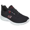 Slip-On Sneaker SKECHERS "DYNAMIGHT", Herren, Gr. 46, schwarz (schwarz, rot), Textil, Synthetik, sportlich, Schuhe Modernsneaker Sneaker low, Slipper, Freizeitschuh, Trainingschuh mit Memory Foam-Innensohle