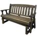 Amish Casual Heavy Duty 800 Lb Mission Treated Porch Outdoor Glider Bench, 4ft in Gray/Brown | 36.5 H x 50.5 W x 27 D in | Wayfair CAF-006-05