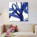 East Urban Home Tenderness Indigo by PI Galerie - Wrapped Canvas Print Canvas, Cotton in Black/Blue/Green | 12 H x 12 W x 1.5 D in | Wayfair