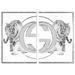 Oliver Gal Fashion Tigers Modern & Contemporary Gray - Canvas Wall Art Set Graphic Art for Bedroom Canvas in Black | 45 H x 60 W x 1.5 D in | Wayfair