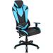 Inbox Zero Juliza 19.25"-22.5" Gas Lift Ergonomic Gaming Chair Faux Leather in Blue/Black | 54.3 H x 27.56 W x 29.1 D in | Wayfair